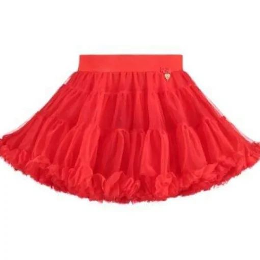 Angel's Face Charm Tutu Skirt - Fiery Red