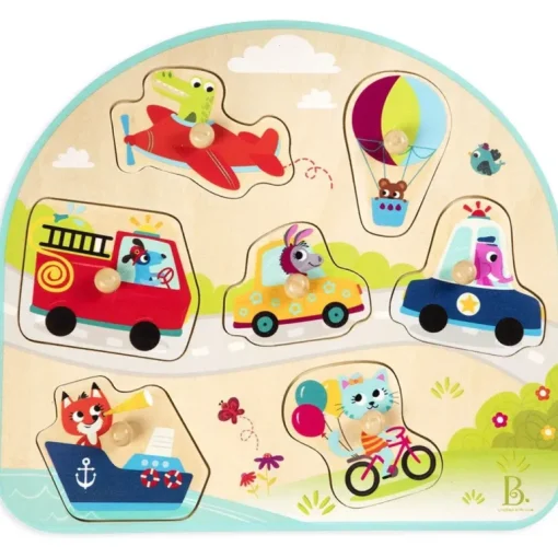 B. Vehicles on the Go Wooden Puzzle (8pc)