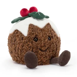 JELLYCAT AMUSEABLES CHRISTMAS PUDDING BROWN 12X13X17 CM