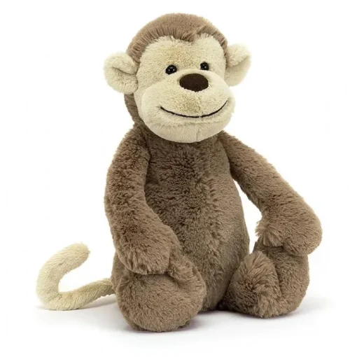 JELLYCAT BASHFUL MONKEY ORIGINAL (MED) BROWN 31X12X9 CM