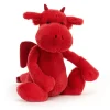 JELLYCAT BASHFUL RED DRAGON ORIGINAL (MED) RED 9X12X31 CM