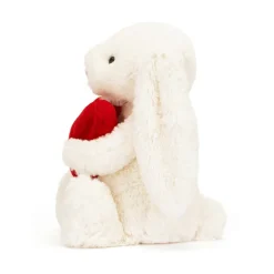JELLYCAT BASHFUL RED LOVE HEART BUNNY ORIGINAL MEDIUM CREAM & RED 31X9X12CM