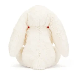 JELLYCAT BASHFUL RED LOVE HEART BUNNY ORIGINAL MEDIUM CREAM & RED 31X9X12CM