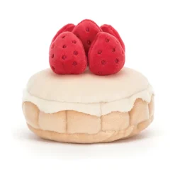 JELLYCAT PRETTY PATISSERIE TARTE AUX FRAISES MULTI-COLOURED 9X9X7CM