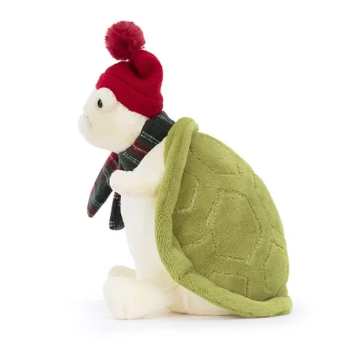 JELLYCAT SNOWMAN TIMMY TURTLE CREAM & GREEN 21X23X22 CM