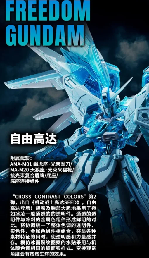 (PREMIUM-BANDAI) GUNDAM MG 1/100 Freedom Gundam Ver. 2.0 (Cross Contrast Colors / Clear Blue)