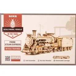 Robotime ROKR Prime Steam Express MC501-1:80 Scale Model Train