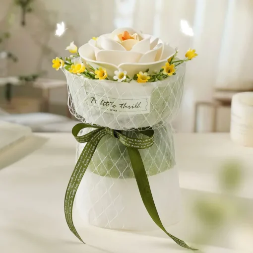 Robotime ROKR White Camellia DIY 3D Puzzle Model AF011