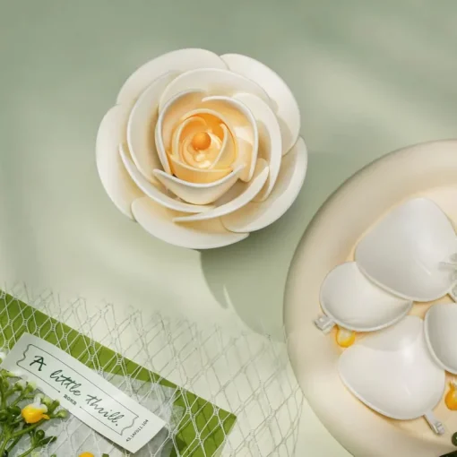 Robotime ROKR White Camellia DIY 3D Puzzle Model AF011