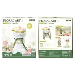 Robotime ROKR White Camellia DIY 3D Puzzle Model AF011