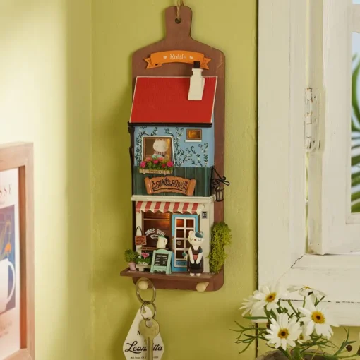 Robotime Rolife Aroma Toast Lab DIY Wall Hanging Miniature House Kit DS019