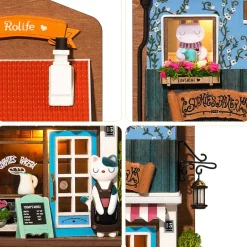 Robotime Rolife Aroma Toast Lab DIY Wall Hanging Miniature House Kit DS019