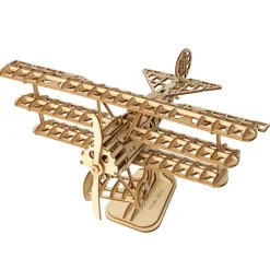 Robotime Rolife Bi-Plane TG301 DIY Wooden Toys 3D Puzzle