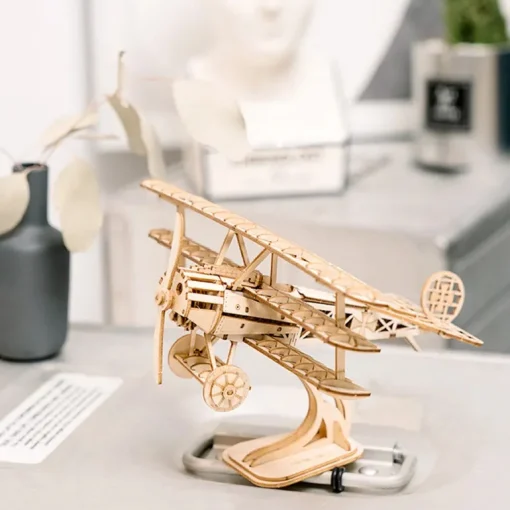 Robotime Rolife Bi-Plane TG301 DIY Wooden Toys 3D Puzzle