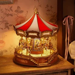 Robotime Rolife Classic Carousel 3D Wooden Puzzle AMC01