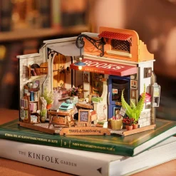 Robotime Rolife Corner Bookstore DIY Miniature House Kit DG164