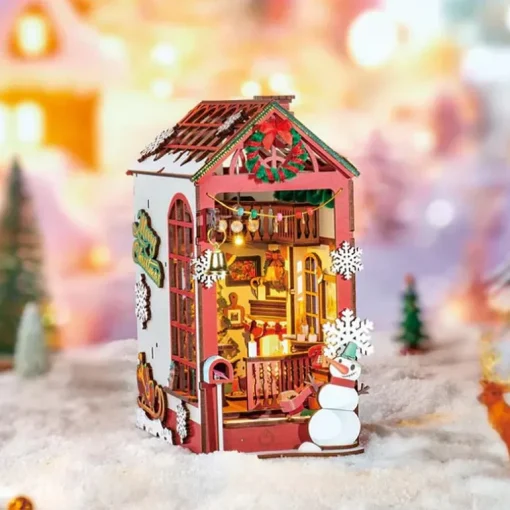 Robotime Rolife DIY Christmas Indoor Scene Book Nook Shelf Insert TGC07