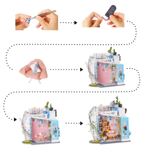 Robotime Rolife Dora’s Loft DG12 DIY Wooden Dollhouse