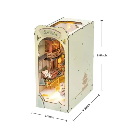 Robotime Rolife Falling Sakura Book Nook Shelf Insert TGB05