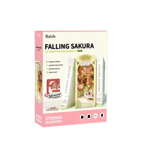 Robotime Rolife Falling Sakura Book Nook Shelf Insert TGB05