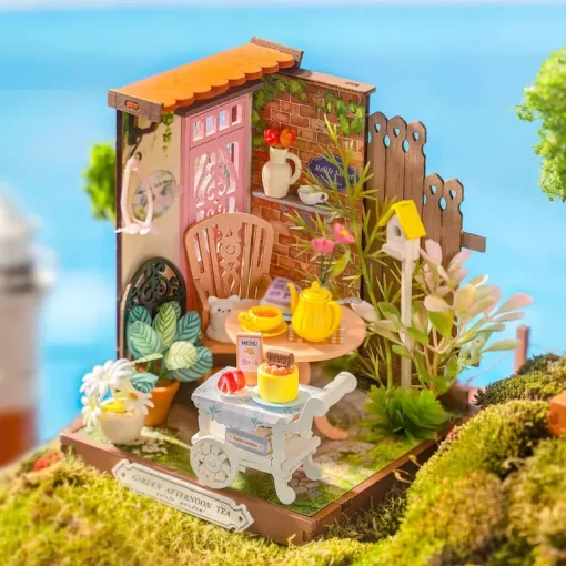 Robotime Rolife Fancy Tea Yard DIY Miniature House DS038