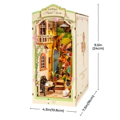 Robotime Rolife Floral Corner DIY Book Nook Shelf Insert Kit TGB09