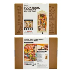 Robotime Rolife Floral Corner DIY Book Nook Shelf Insert Kit TGB09