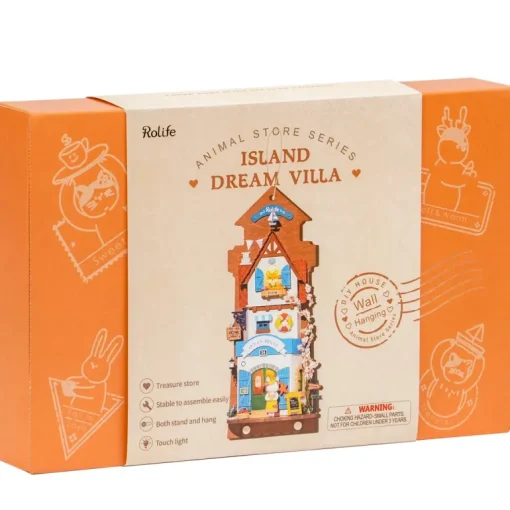 Robotime Rolife Island Dream Villa DIY Wall Hanging Miniature House Kit DS022
