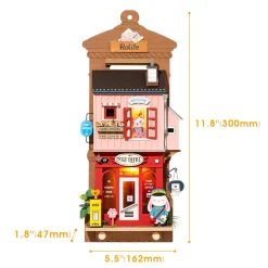 Robotime Rolife Love Post Office DIY Wall Hanging Miniature House Kit DS021