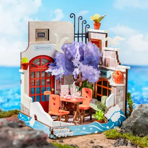 Robotime Rolife Sea Holiday Restaurant DIY Miniature House DS039