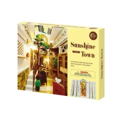 Robotime Rolife Sunshine Town Book Nook Shelf Insert TGB02