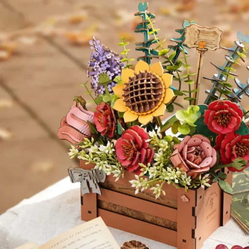 Robotime Rowood Wooden Bloom Box DIY 3D Puzzle TW02H