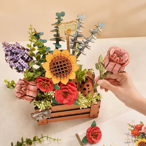 Robotime Rowood Wooden Bloom Box DIY 3D Puzzle TW02H