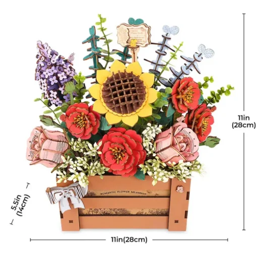 Robotime Rowood Wooden Bloom Box DIY 3D Puzzle TW02H