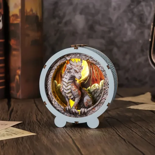 Woodbests - Ancient Dragon Kit - 3D Wooden Puzzle Night Light