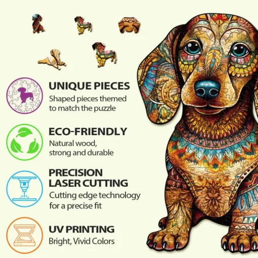 Woodbests - Dachshund 2 Wooden Jigsaw Puzzle (90-120pcs)