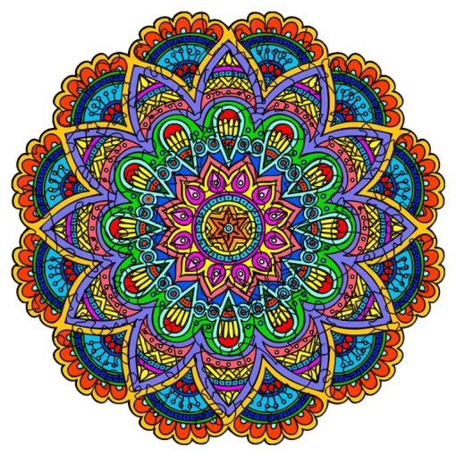 Woodbests - Flower Mandala Wooden Jigsaw Puzzle(250-300pcs)