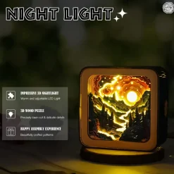 Woodbests - Golden River in Forest Kit - 3D Wooden Puzzle Night Light