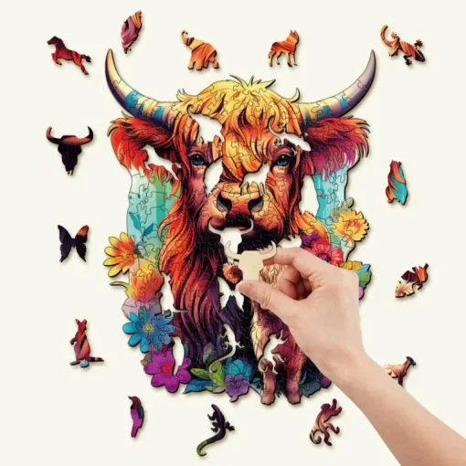 Woodbests - Highland Cattle Family 2 Wooden Jigsaw Puzzle (160-200pcs)