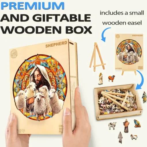 Woodbests - Jesus Shepherd Wooden Jigsaw Puzzle (160-200pcs)