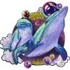 Woodbests - Joyful Dolphin Wooden Jigsaw Puzzle (90-120pcs)