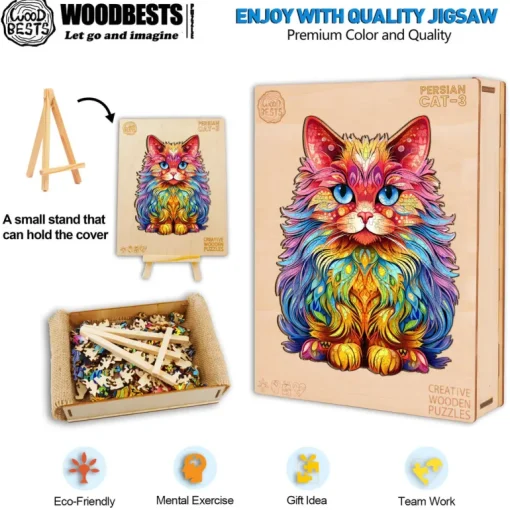Woodbests - Persian Cat-3 Wooden Jigsaw Puzzle (160-200pcs)