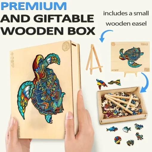 Woodbests - Resolute Turtle Wooden Jigsaw Puzzle (250-300pcs)