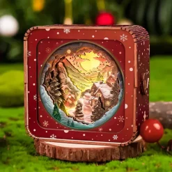 Woodbests - Snow Mountain Hut Kit - 3D Wooden Puzzle Night Light