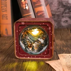 Woodbests - Snow Mountain Hut Kit - 3D Wooden Puzzle Night Light