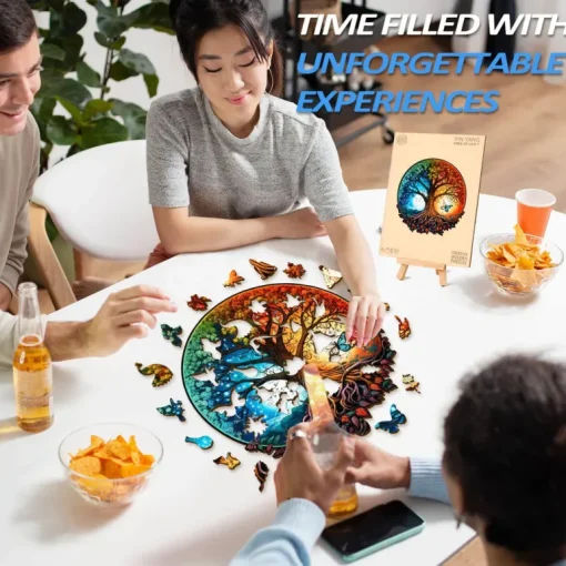 Woodbests - Yin Yang Tree of Life 7 Wooden Jigsaw Puzzle (160-200pcs)